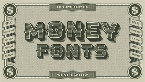 money text font.